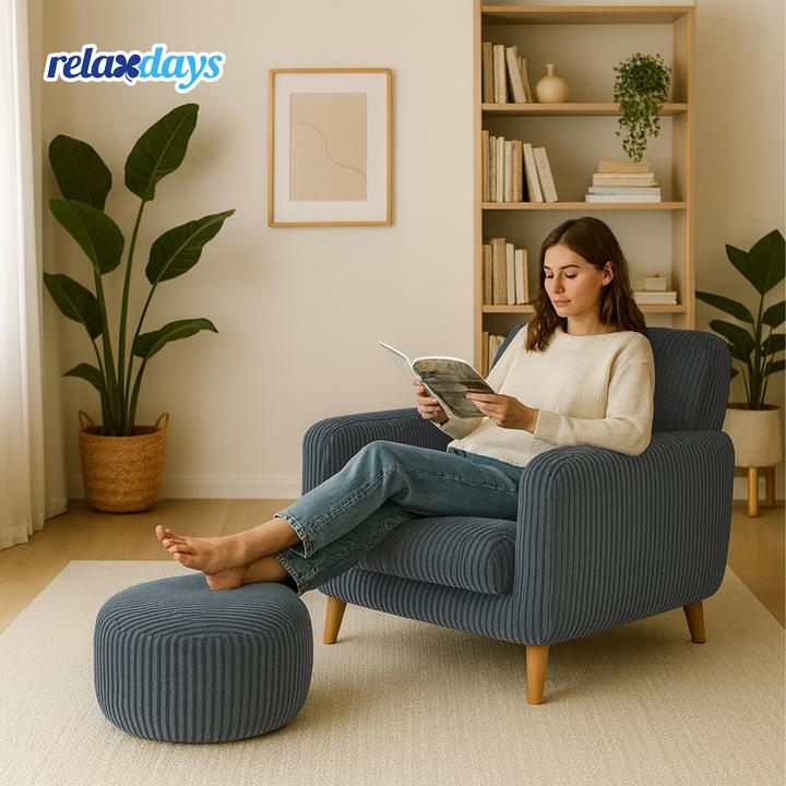 Actual product image Relaxdays Cord pouf