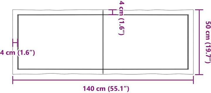 Image du produit vidaXL Tischplatte (140 x 50 cm)