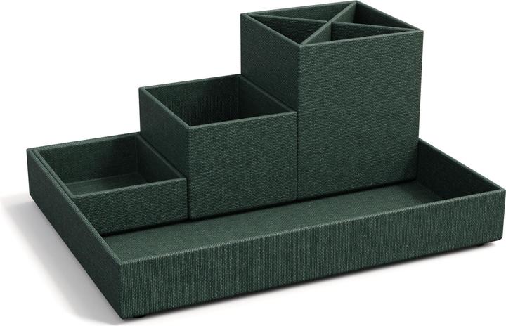 Image du produit Bigso BOX OF SWEDEN Stifteköcher Set Lena 7974C5901 Leinen, 4-teilig, dunkelgrün