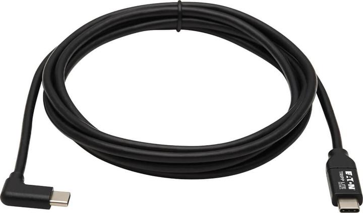 Produktbild Eaton TRIPPLITE USB-C Cable M/M - USB 2.0 Thunderbolt 3 100W PD Charging Right-Angle Plug Black 2m 6 (2 m, USB 2.0, 100 W)