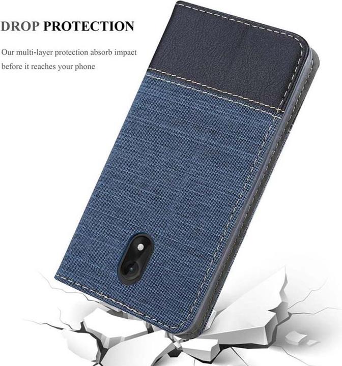 Produktbild Cadorabo Book Jeans Optik Cover (Wiko Lenny 5)