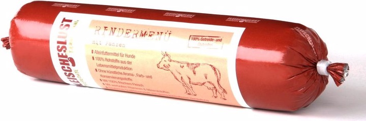 Actual product image Fleischeslust Classic wet food sausage beef menu with rumen 400 g (Adult, 16 pcs., 400 g)