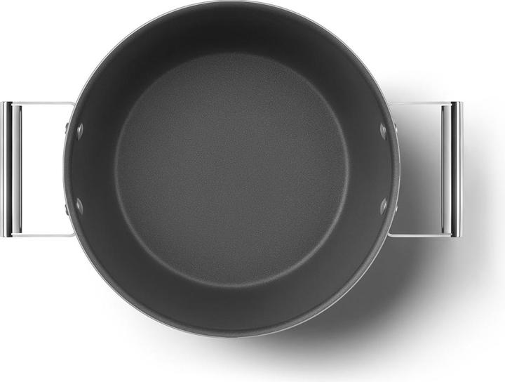 Actual product image Smeg CKFC2611RDM Casserole Ø 26 cm with glass lid, 2 handles, red (26 cm, Casserole + Stewpot, Aluminium, Stainless steel)