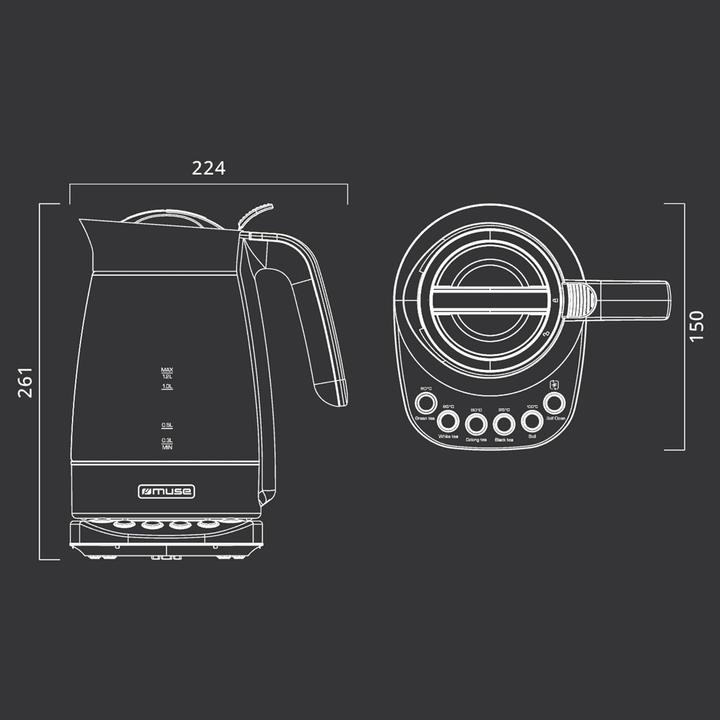 Actual product image Muse MS320 T Glass Kettle (1.20 l)