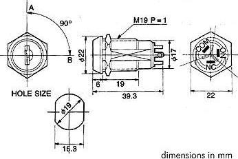 Produktbild Velleman Key Switch 1P On-On (Spdt)