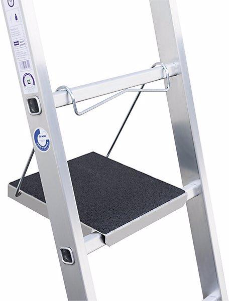 Immagine prodotto Munk Piattaforma di aggancio a gradini R13, per scale a pioli, in lamiera nervata, LxL 300 (Ponteggio, 30 cm)