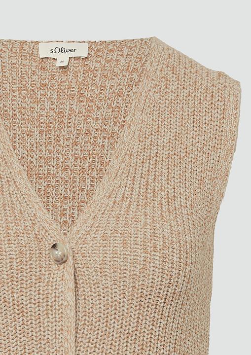 Produktbild s.Oliver Strickjacke Strickweste im Slim Fit mit Knopfleiste (44)