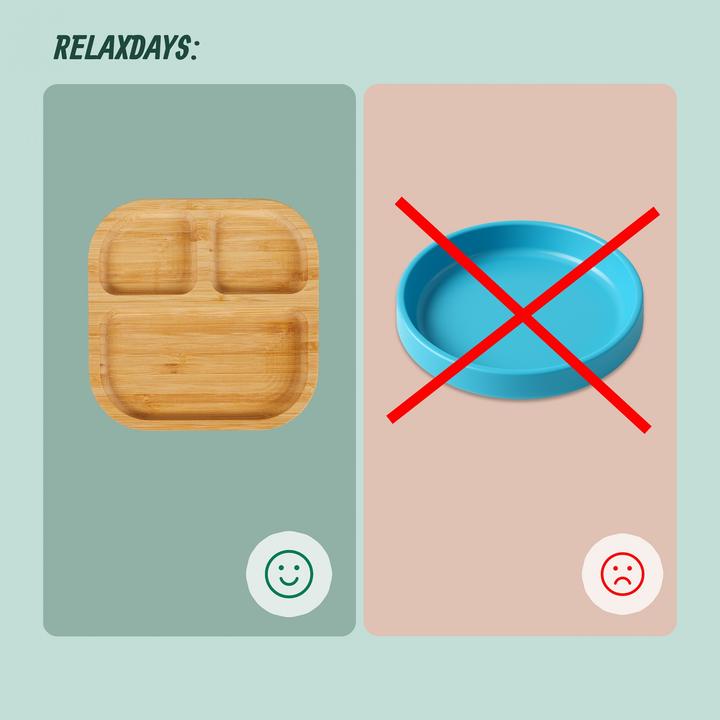 Produktbild Relaxdays Kinderteller Bambus mit Löffel