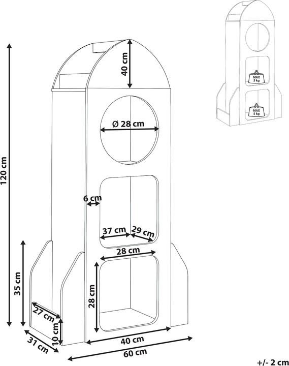 Produktbild Beliani Cosmos (60 x 31 x 120 cm)