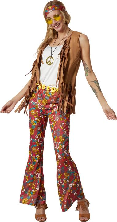 Immagine prodotto tectake Costume da donna hippy gilet e pantaloni (XL)