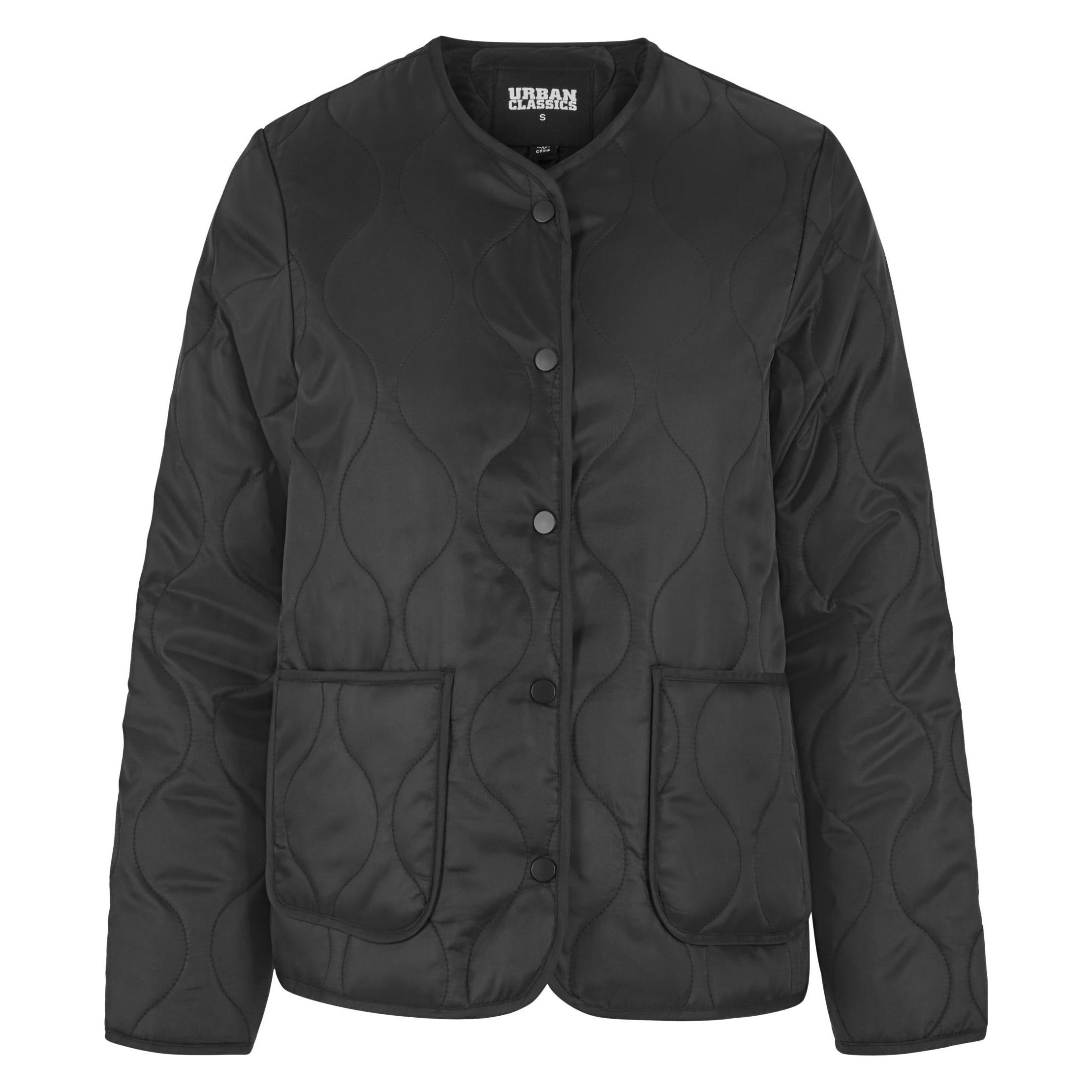 Urban Classics, Damen, Leichte Jacken, Ladies Quilted Jacket - 190935, Schwarz, (S)