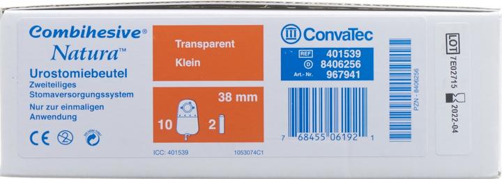 Produktbild ConvaTec Uro Beutel Knickversch 350ml 38mm tr (10 Stk., 204 g)