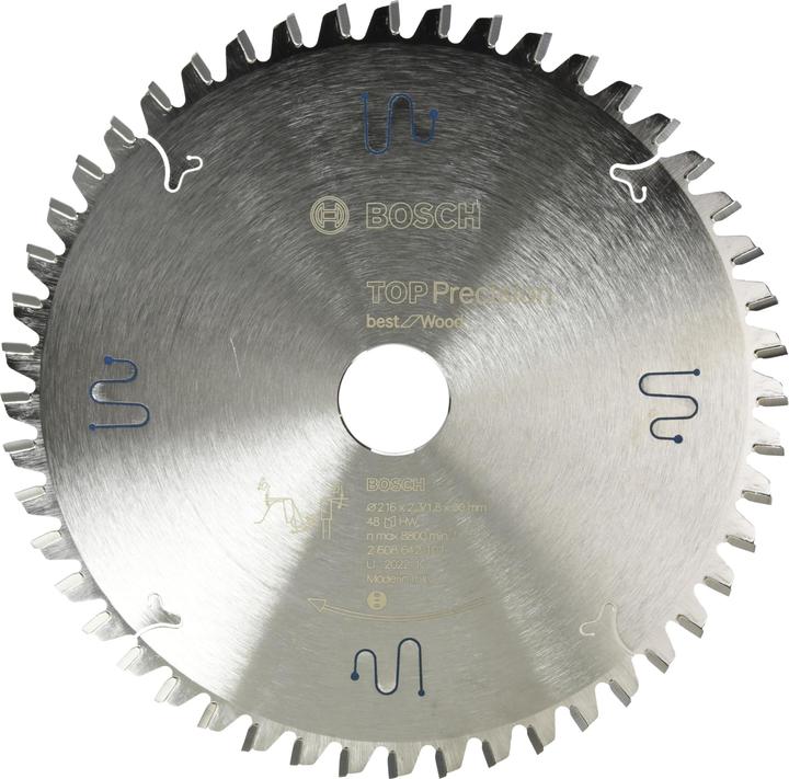 Produktbild Bosch Professional Zubehör Kreissägeblatt Top Precision Best for Wood, 216 x 30 x 2,3 mm, 48