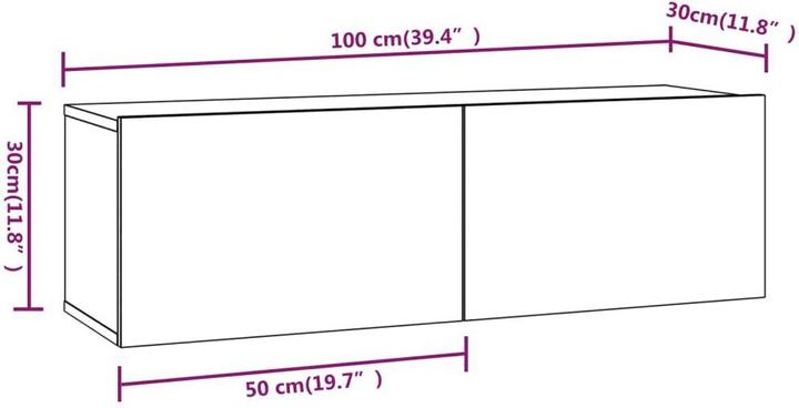 Produktbild vidaXL TV-Schrank-Set (80 x 30 x 30 cm)