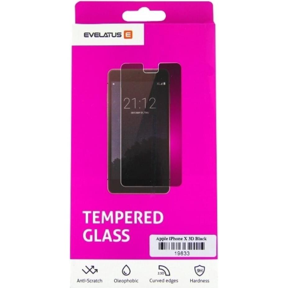Evelatus iPhone XS Max/11 Pro Max 3D Black (1 Stück, Apple iPhone XS Max, Apple iPhone 11 Pro Max), Smartphone Schutzfol...