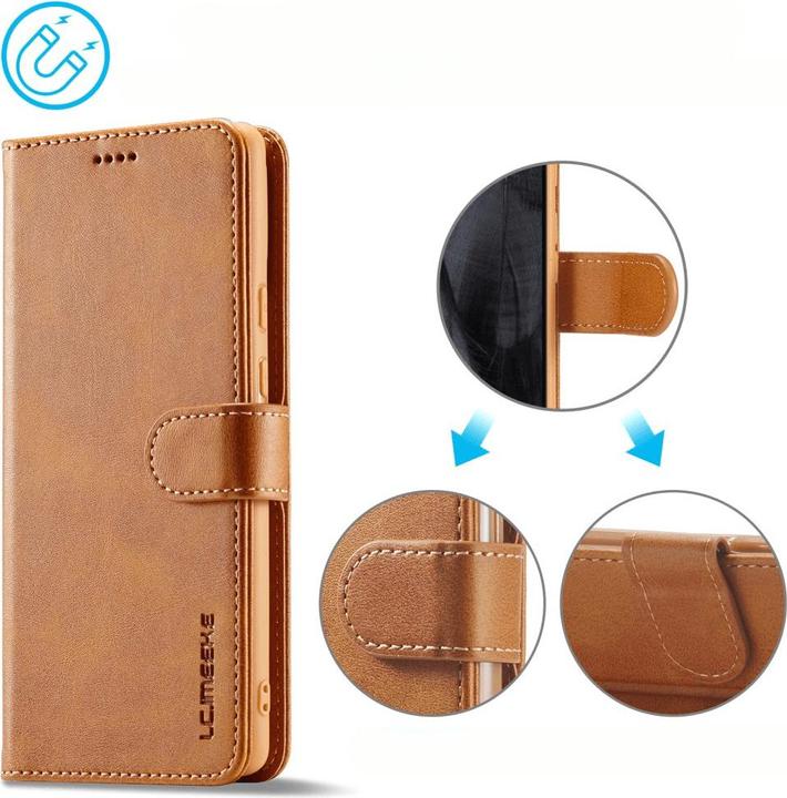 Produktbild LC.Imeeke Google Pixel 8 Pro - Leder Etui Hülle beige (Google Pixel 8 Pro)