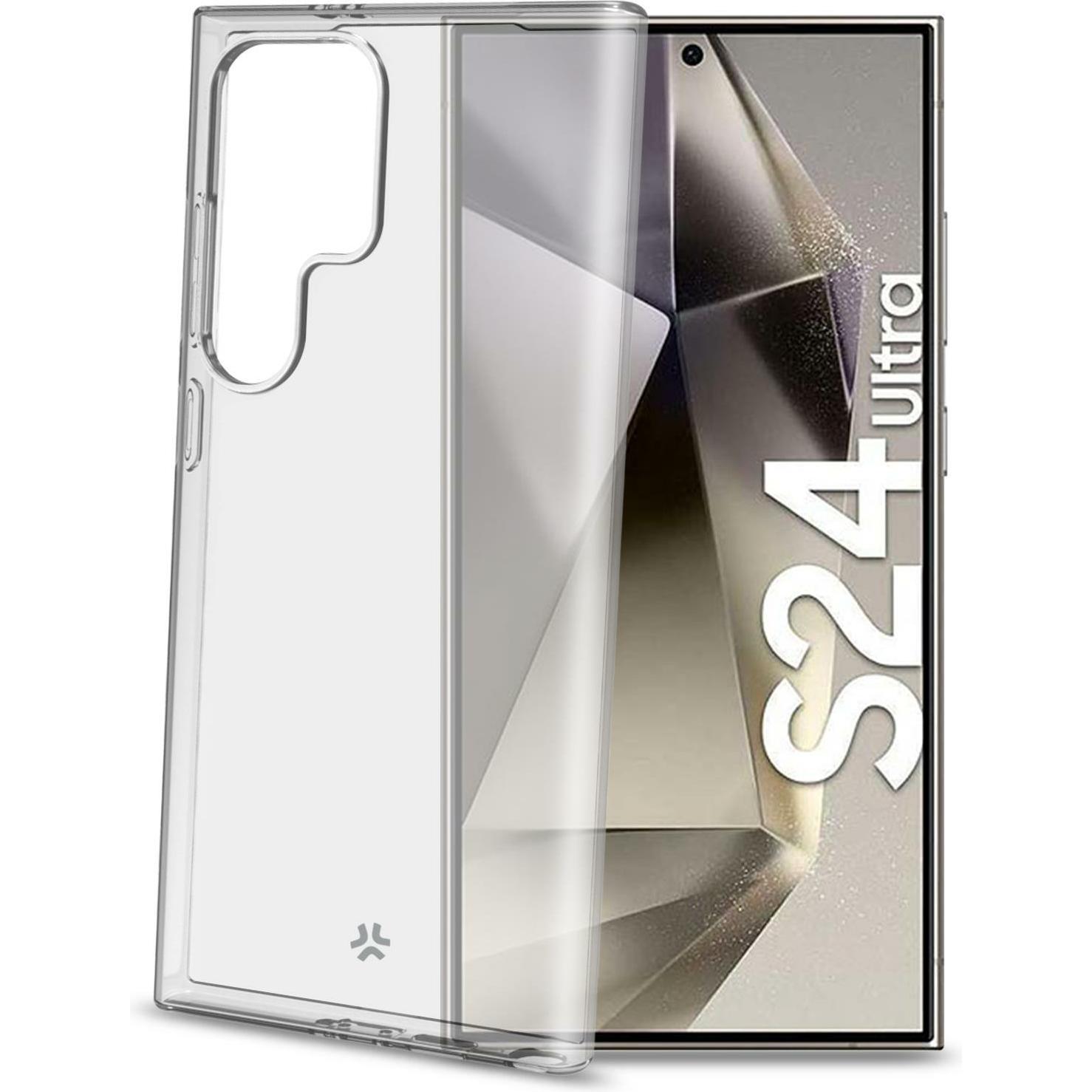 Celly Gelskin Case 5G - Transparent (Samsung Galaxy S24 Ultra), Smartphone Hülle, Transparent