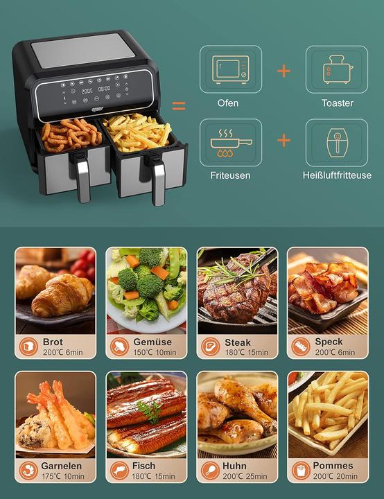 Immagine prodotto Innsky Heissluftfritteuse Dual Zone