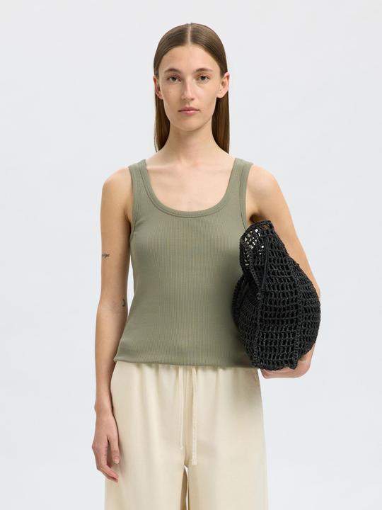 Actual product image Selected Femme Rippmuster Baumwoll Tanktop (XL)