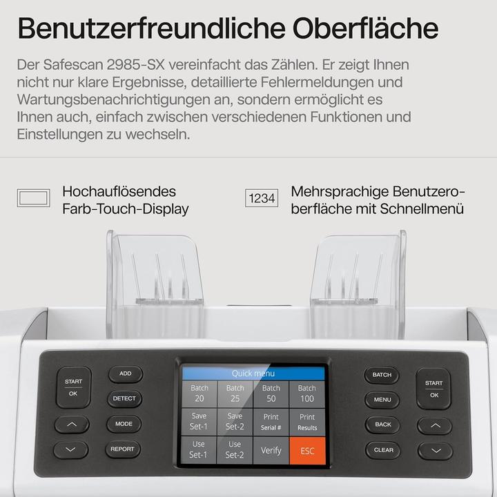 Actual product image Safescan 2985-SX (Bank note counter)