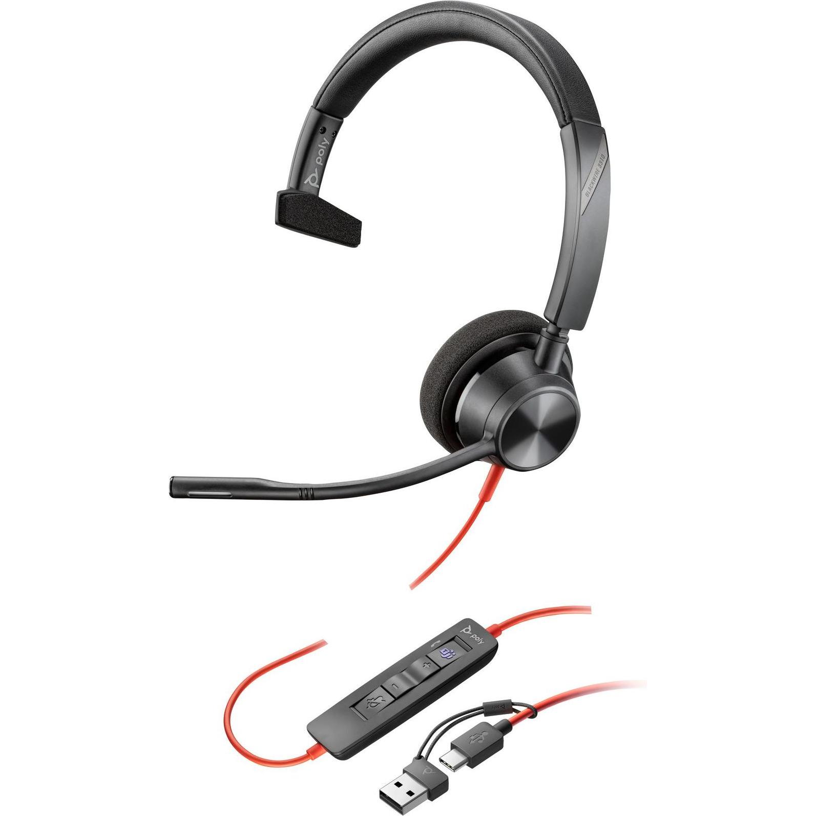 Poly Blackwire 3310 Microsoft, Cuffie da ufficio
