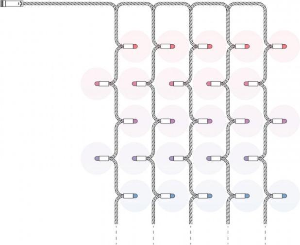 Twinkly Capsule Curtain 5 x 50 RGB LED - clear