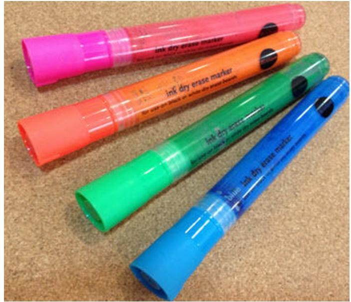 Actual product image Bi-Office Glassboard marker set (4x)