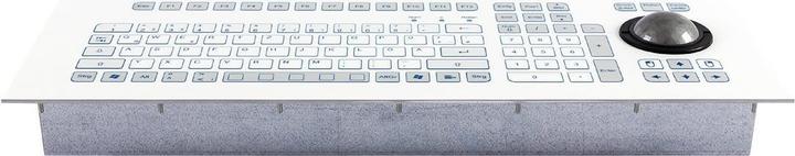 Actual product image Gett IndoDur foil-coated keyboard with aluminium trackball front panel with threaded bolts and (DE)