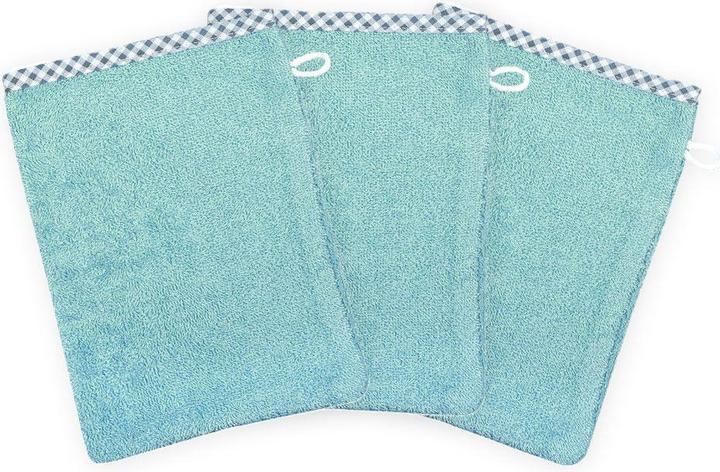 Produktbild Baby-Waschlappen & Waschhandschuhe Waschhandschuh 3er Pack - Kristallblau