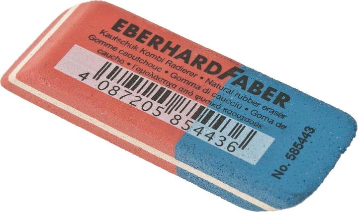 Actual product image EberhardFaber Gomme Caoutchouc rouge/bleu 40