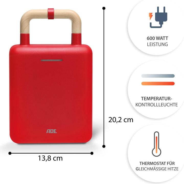 Actual product image ADE Waffle Iron White