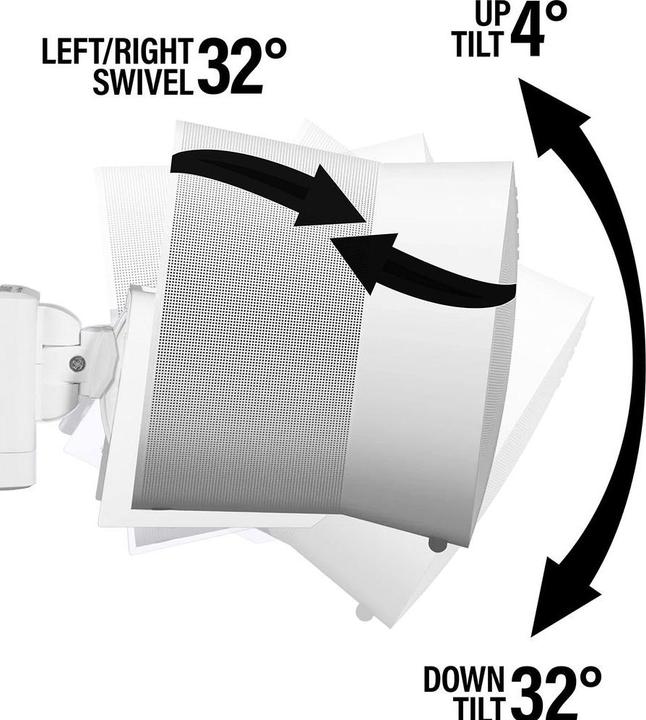 Actual product image Sanus WSWME32-W2 (1 pair, Wall installation, Pivoting, Tiltable)
