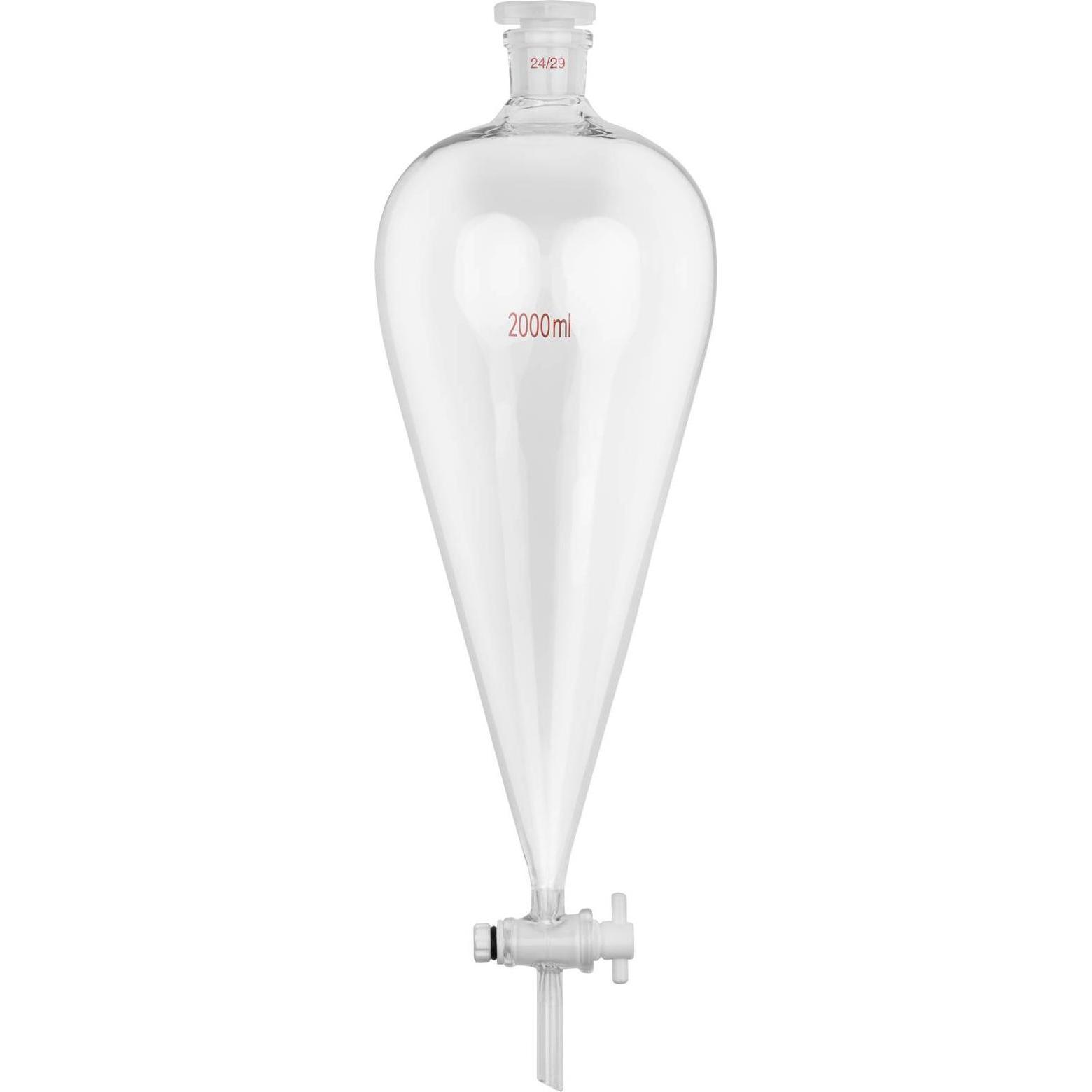Steinberg, Laborbedarf, Scheidetrichter 2000 ml 24/29 PTFE-Absperrhahn Borosilikatglas bis zu 160 °C