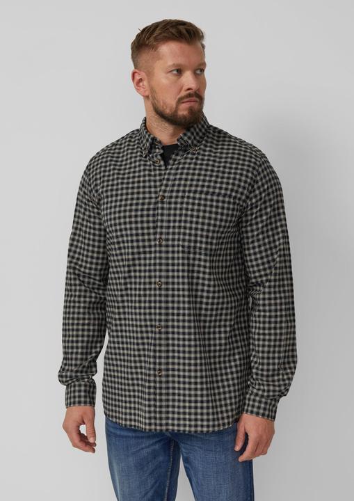 Immagine prodotto s.Oliver Hemd Regular Fit: Elastisches Button-Down-Hemd mit Karomuster (XXL)