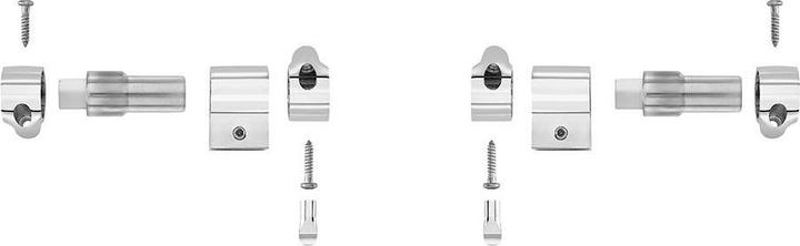 Produktbild ROCA Senso und Giralda Chrome Soft Close Toilettensitz Scharnier Set mit Endkappenbefestigung und
