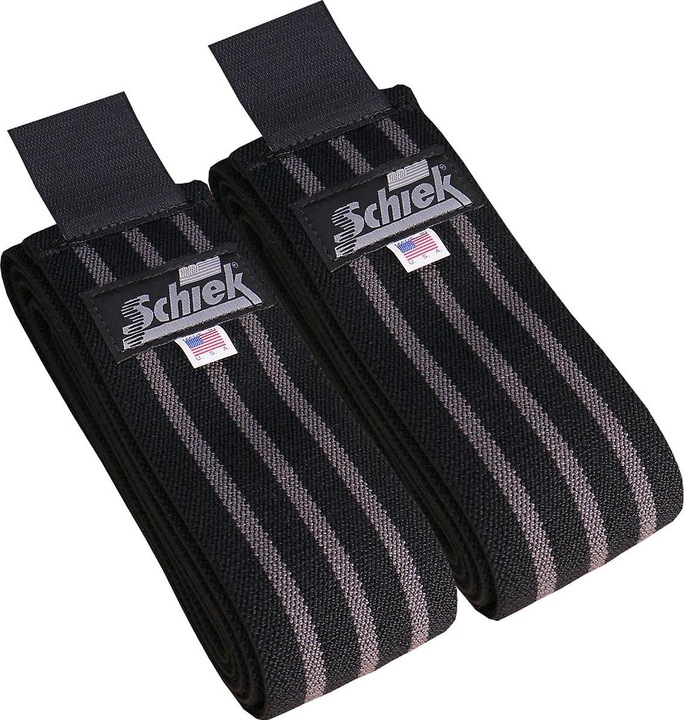 Actual product image Schiek Knee Wraps Model 1178S Black/Silver 78" (One size)