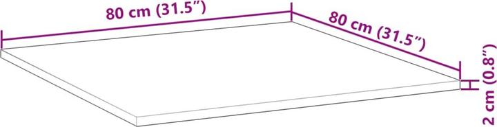 Produktbild VidaXL Schotten (80 x 80 x 2 cm)