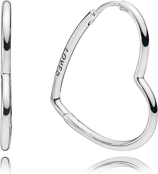 Pandora Orecchini a cuore asimmetrico (Sterling silver)
