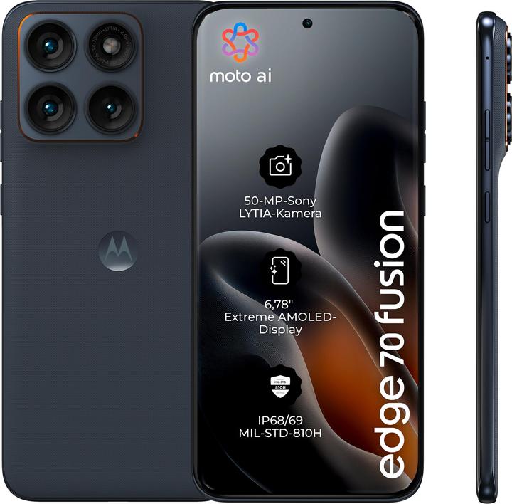 Motorola Edge 70 Fusion (256 GB, Silhouette, 6.78", Dual SIM, 5G)