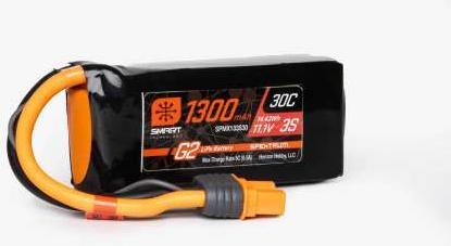 1300mAh 3S 11.1V Smart G2 LiPo 30C IC3 (11.10 V, 1300 mAh)