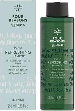 Immagine prodotto Four Reasons Original Scalp Refreshing Tea Tree Oil Shampoo Anti-Itch for Flaky Oily Scalp and Dandr (100 ml, Shampoo liquido)