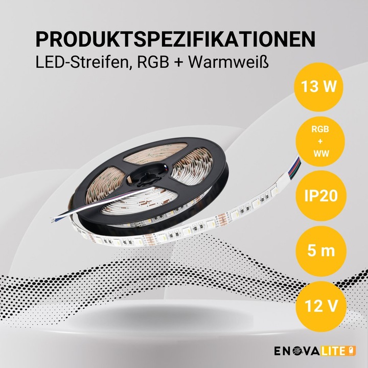 Actual product image Enovalite LED strips (Warm white, 500 cm, Indoor, Outdoor)