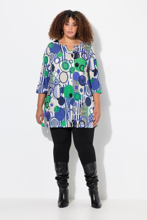 Produktbild Ulla Popken Longshirt, A-Linie, Tunika-Ausschnitt, 3/4-Arm (58)