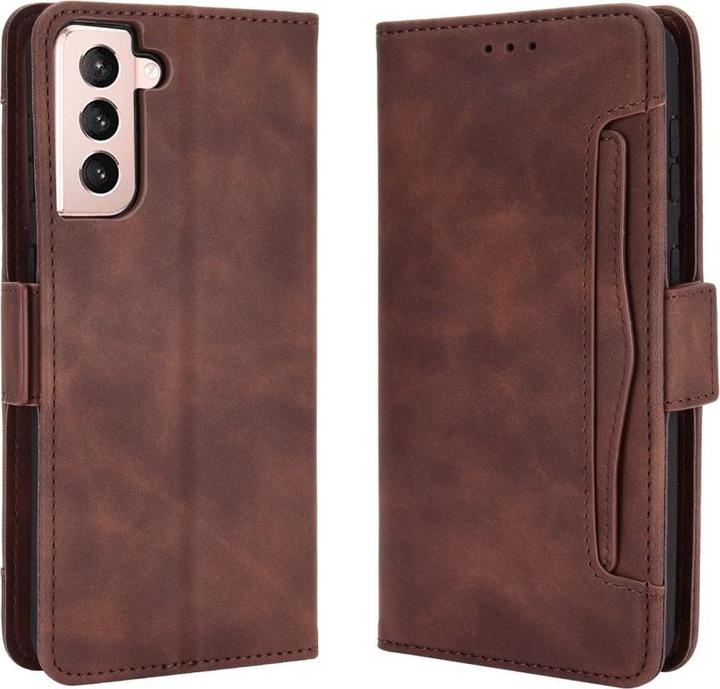 Image du produit Cover-Discount Galaxy S21 - Étui avec de nombreux emplacements pour cartes marron (Samsung Galaxy S21+)