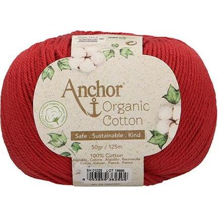 MEZ Anchor Organic Cotton 4-fädig ca. 125 m 50 g, Garn + Wolle, Orange