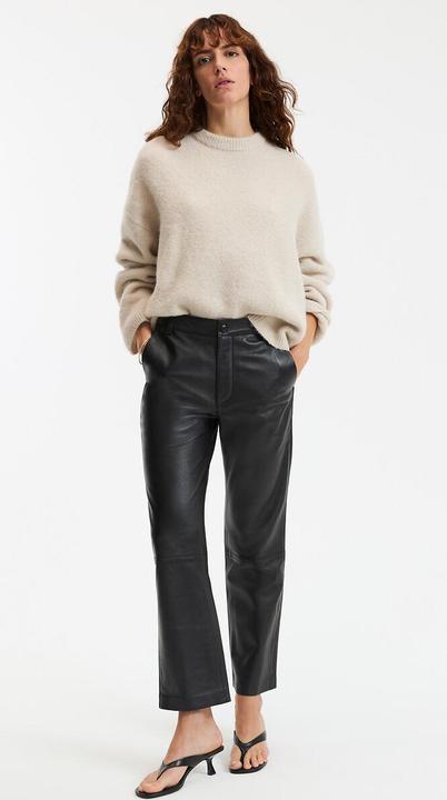 Actual product image La Redoute Collections Gerade geschnittene Hose aus Schafsleder (36)