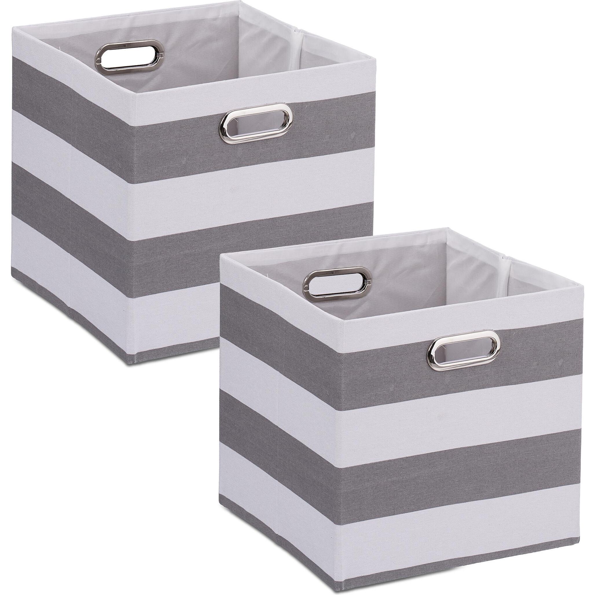 Relaxdays, Aufbewahrungsbox, 2x Aufbewahrungsbox (30.5 x 30 x 30.5 cm, 26.50 l)