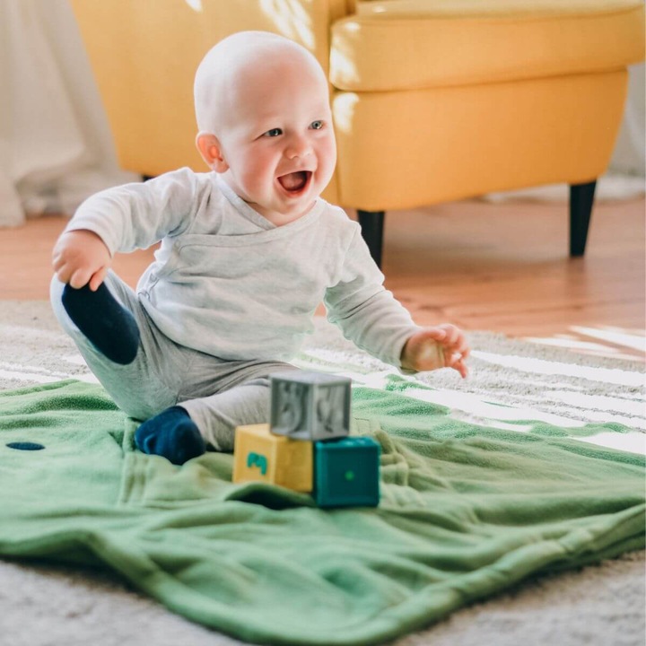 Produktbild Hoppediz Einschlagdecke Babydecke aus Fleece (80 cm, 80 cm)
