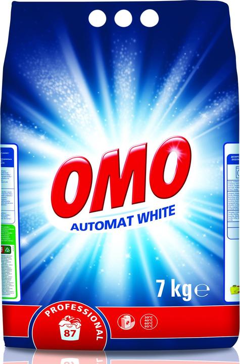 OMO Poudre à lessive Professional White 7 kg (87 Cycles de lavage, Lessive en poudre)
