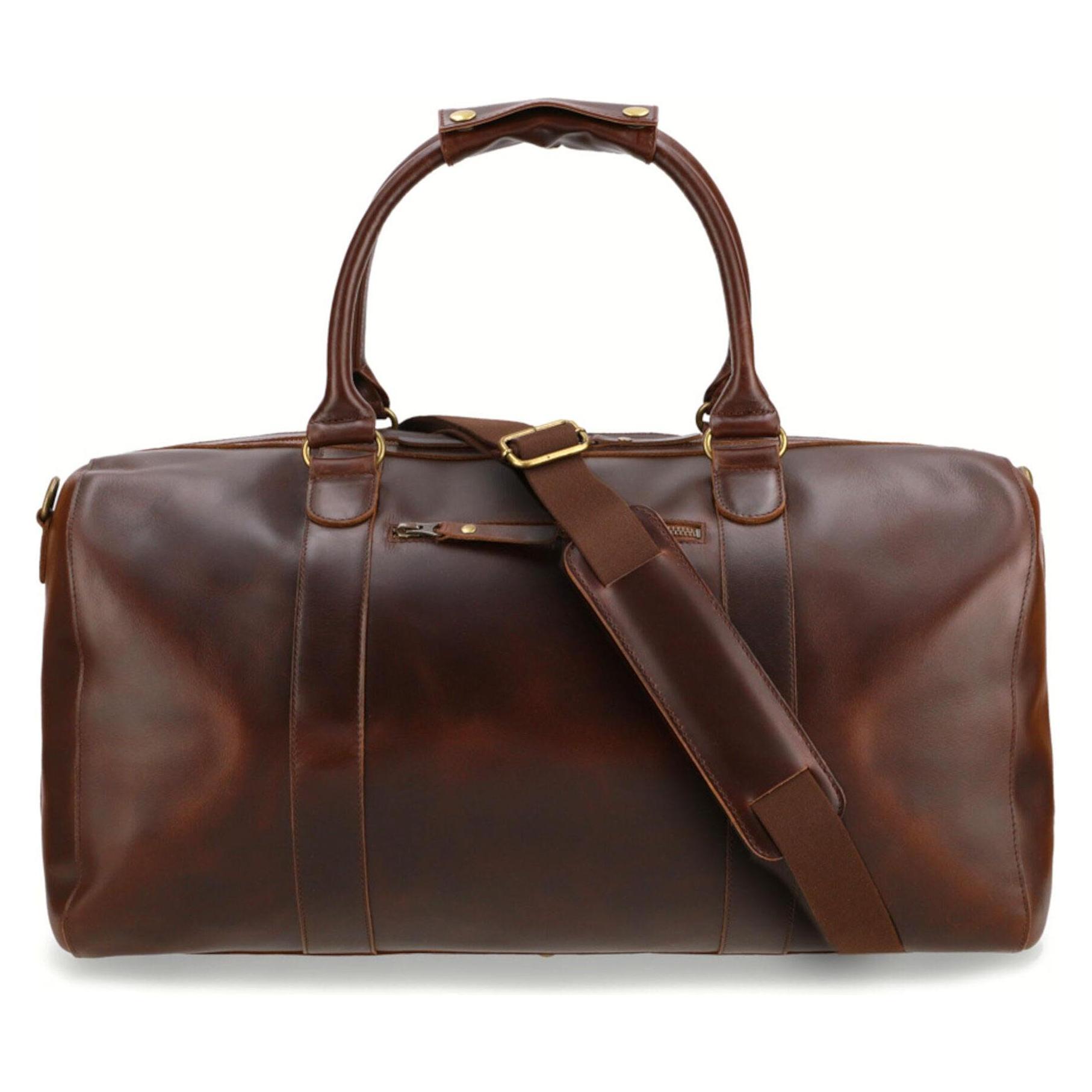 Buckle & Seam, Herren, Tasche, Leder Weekender Willow Braun / Dot, Braun, (37 l)